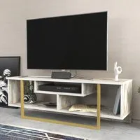 Asal Ephesus Wide TV Unit - Gold