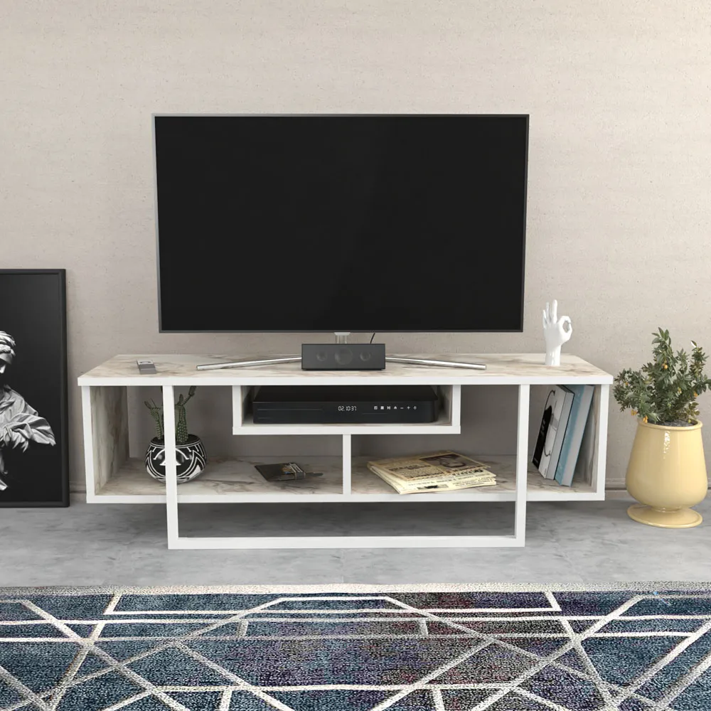 Asal Ephesus Wide TV Unit - White