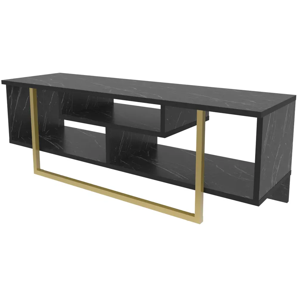 Asal Wide TV Unit - Gold