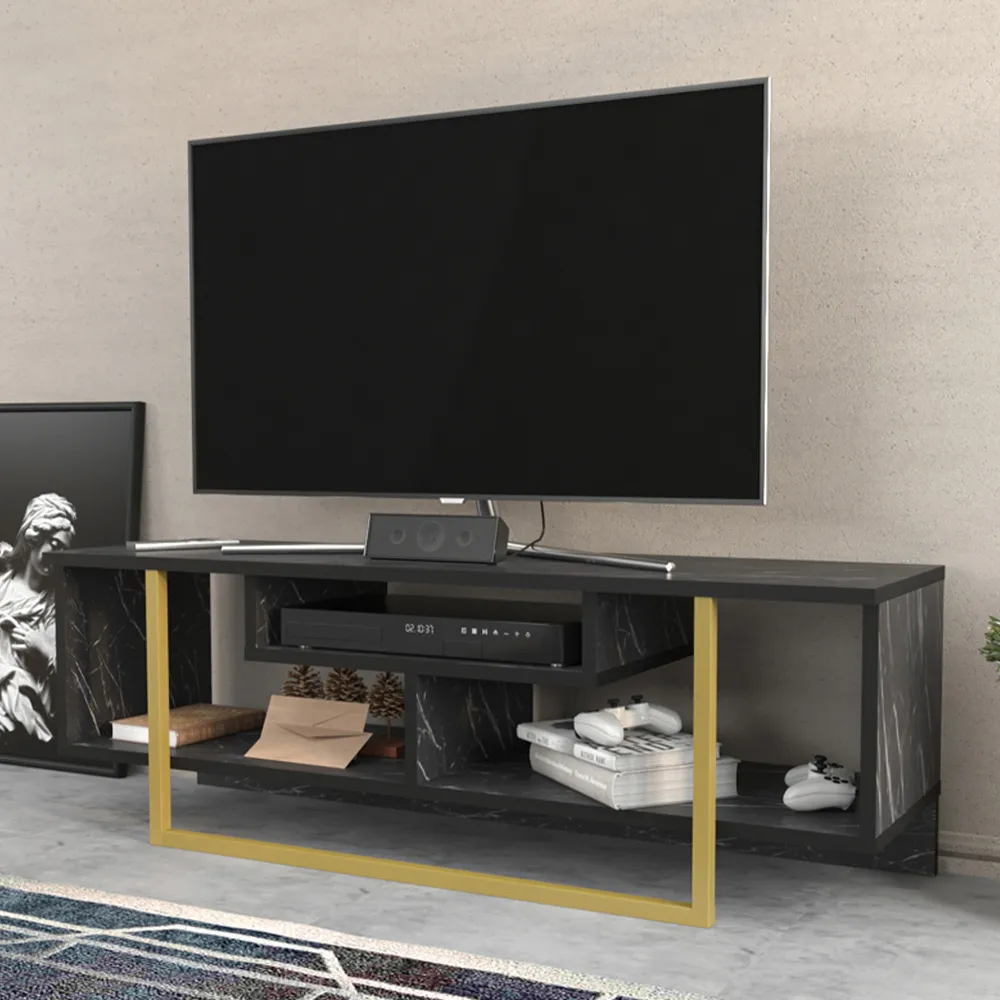 Asal Wide TV Unit - Gold image