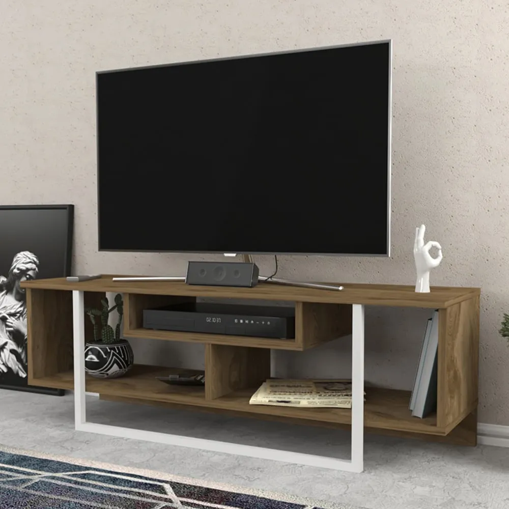 Asal Wide TV Unit - Oak, White