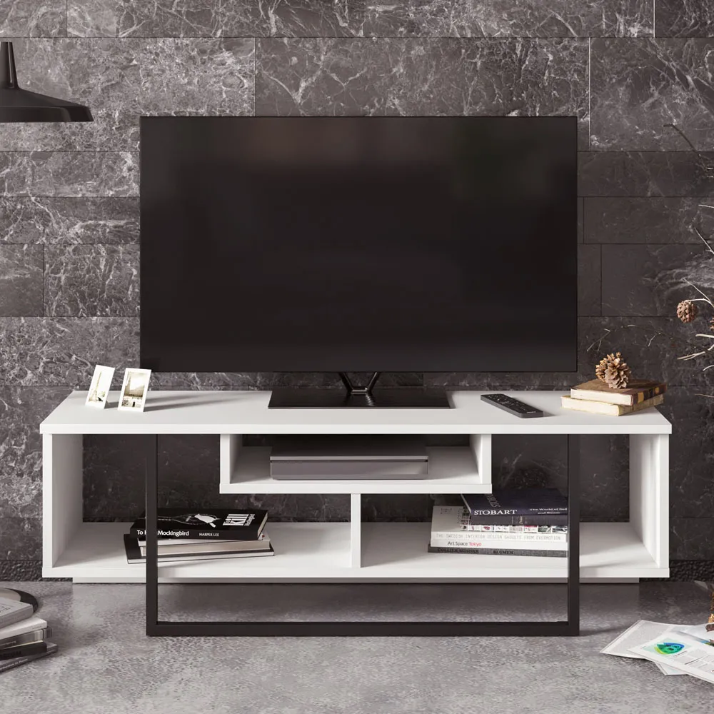 Asal Wide TV Unit - White, Black
