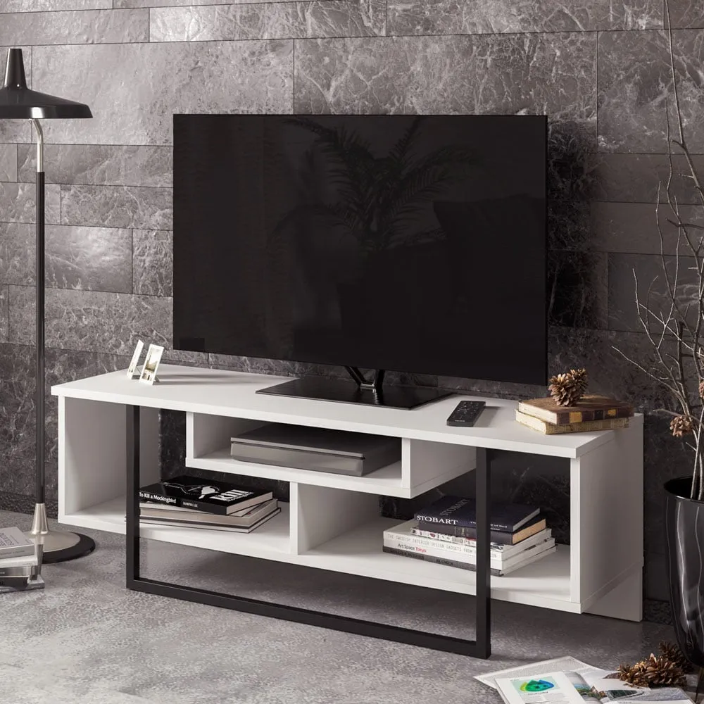 Asal Wide TV Unit - White, Black