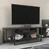 Asal Wide TV Unit with Metal Legs - Black