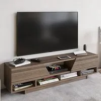 Aspatria TV Unit with Drop-Down Doors - Walnut