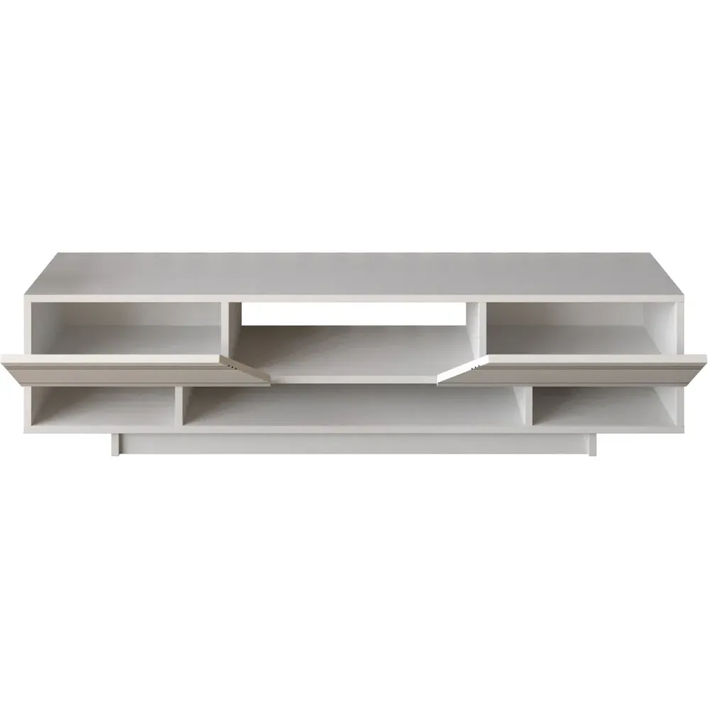 Aspatria TV Unit with Storage - White