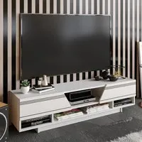 Aspatria TV Unit with Storage - White