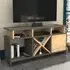 Auburn Single Door TV Unit with 8 Shelves - Wenge, Sapphire Oak