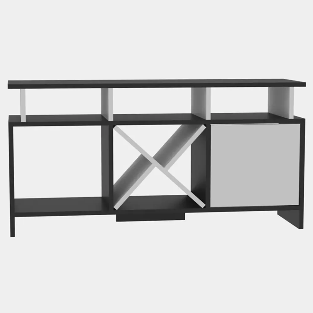 Auburn Single Door TV Unit with Storage - Anthracite