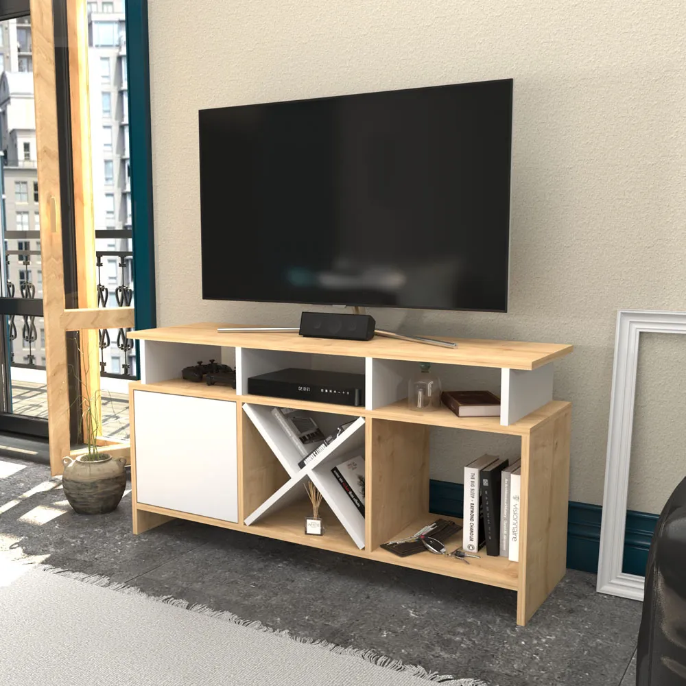Auburn Single Door TV Unit with Storage - Sapphire Oak