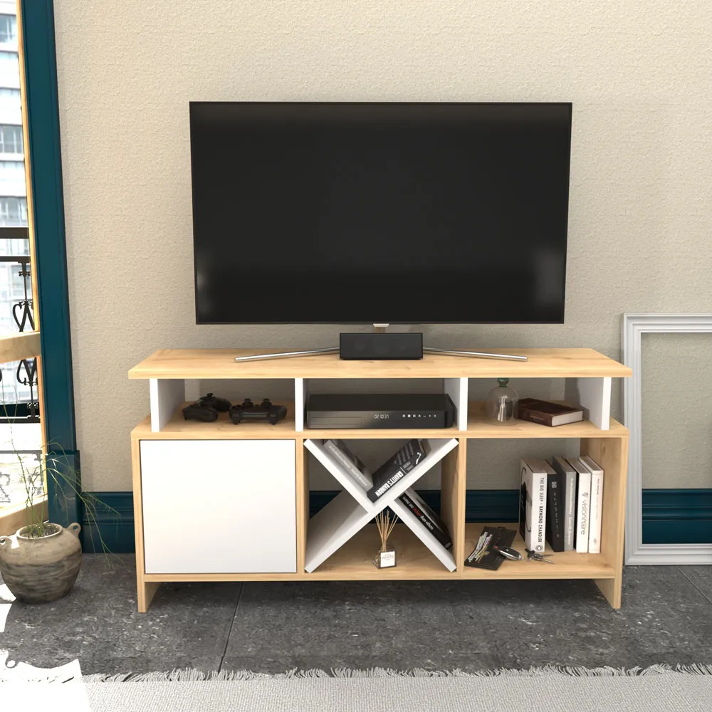 Auburn Single Door TV Unit with Storage - Sapphire Oak
