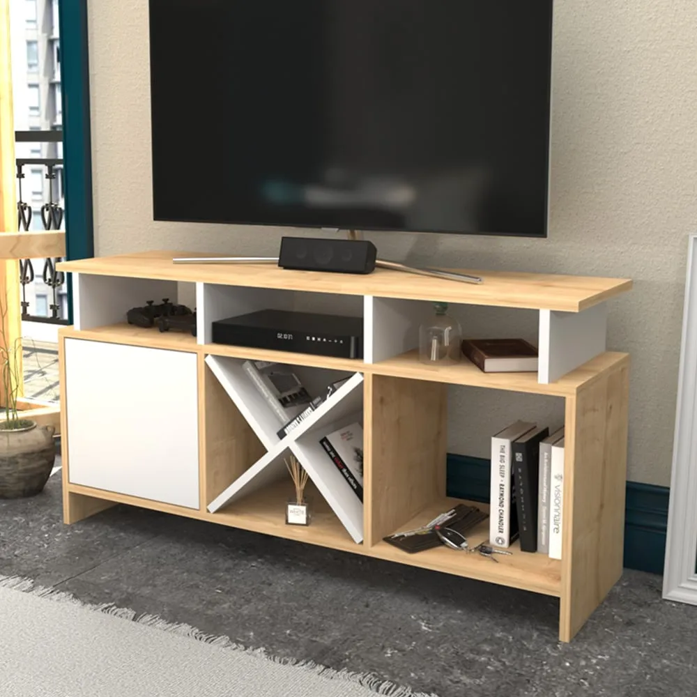 Auburn Single Door TV Unit with Storage - Sapphire Oak