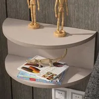 Bella Single Shelf Floating Bedside Table - Cream