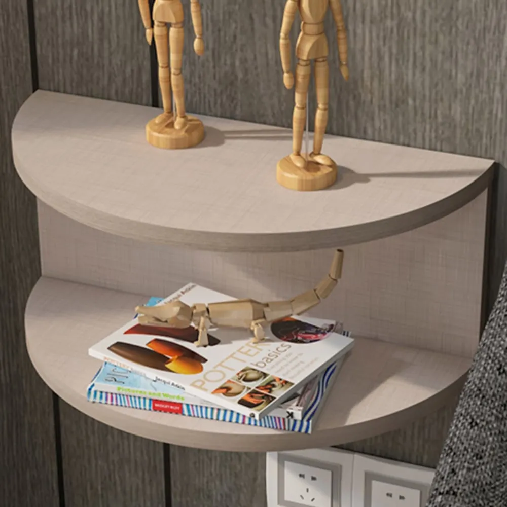 Bella Single Shelf Floating Bedside Table - Cream image