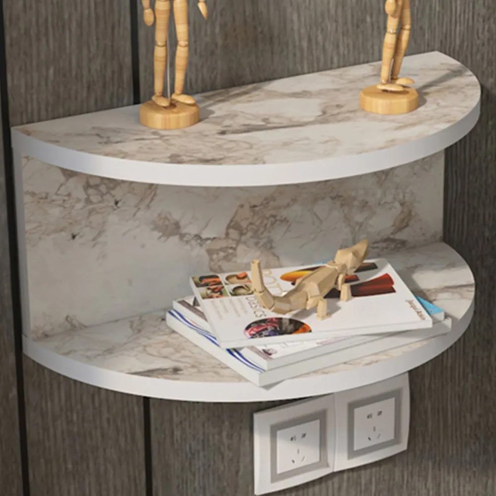 Bella Single Shelf Floating Bedside Table - Grey