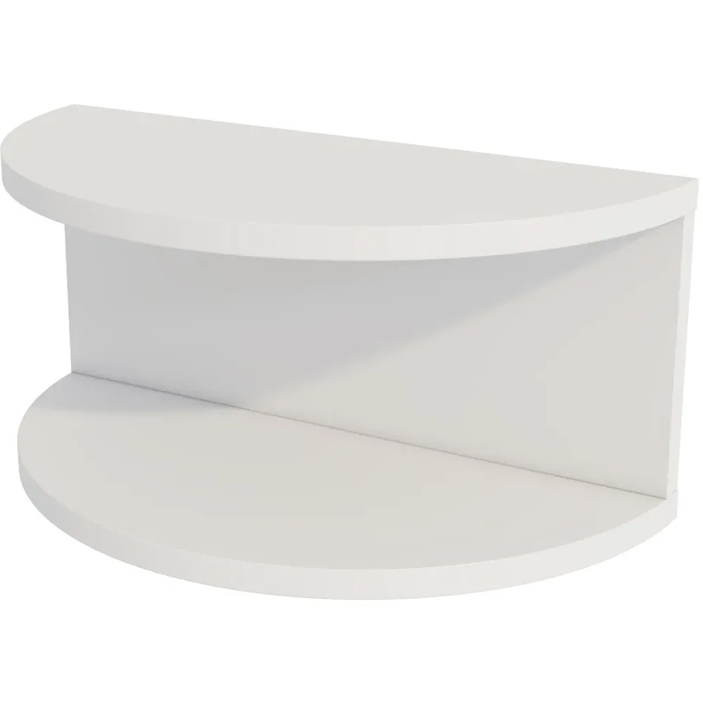 Bella Single Shelf Floating Bedside Table - White