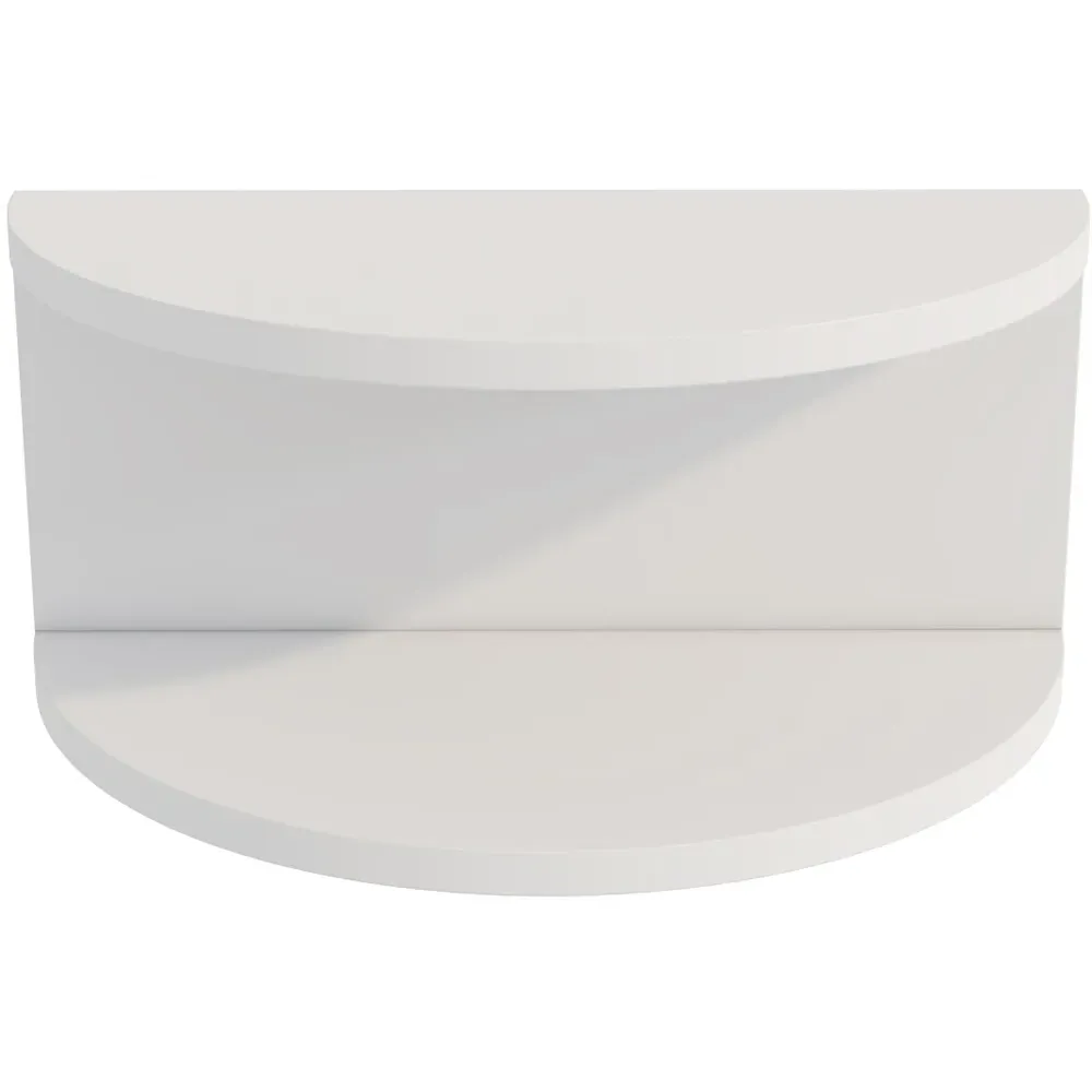 Bella Single Shelf Floating Bedside Table - White