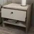 Berlin Single Drawer Bedside Table - Cottonbeige