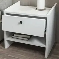 Berlin Single Drawer Bedside Table - Hazeran