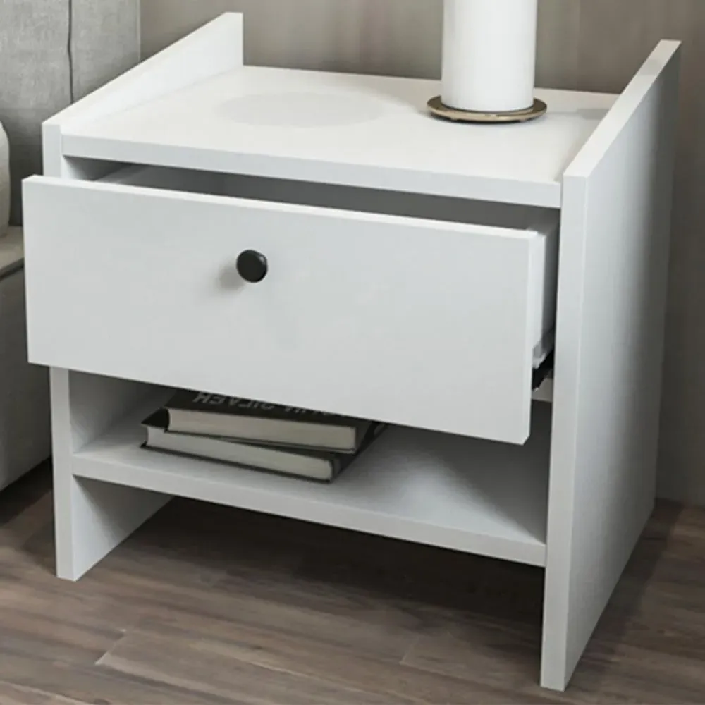 Berlin Single Drawer Bedside Table - Hazeran