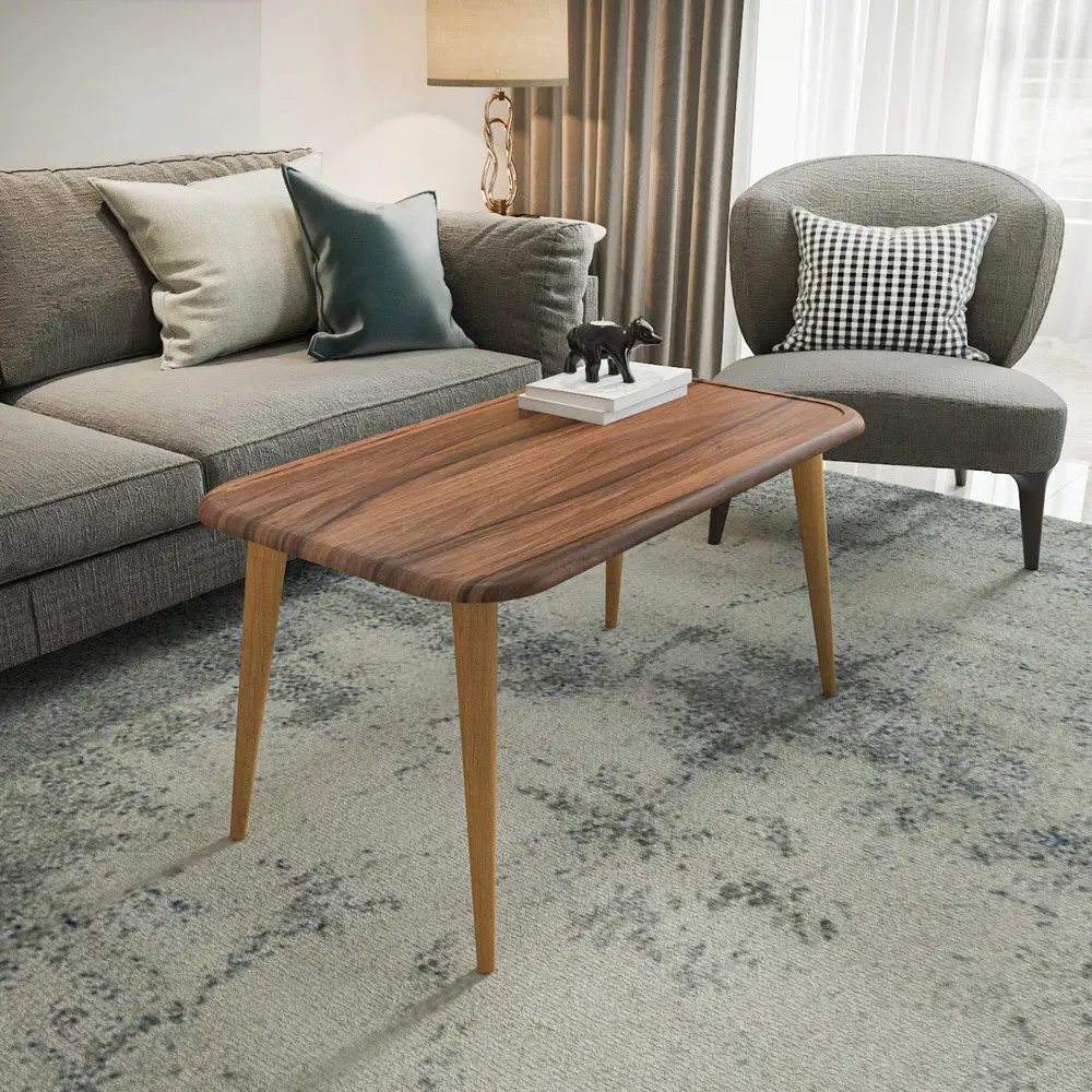 Bohemia Coffee Table with Storage - Black, Walnut