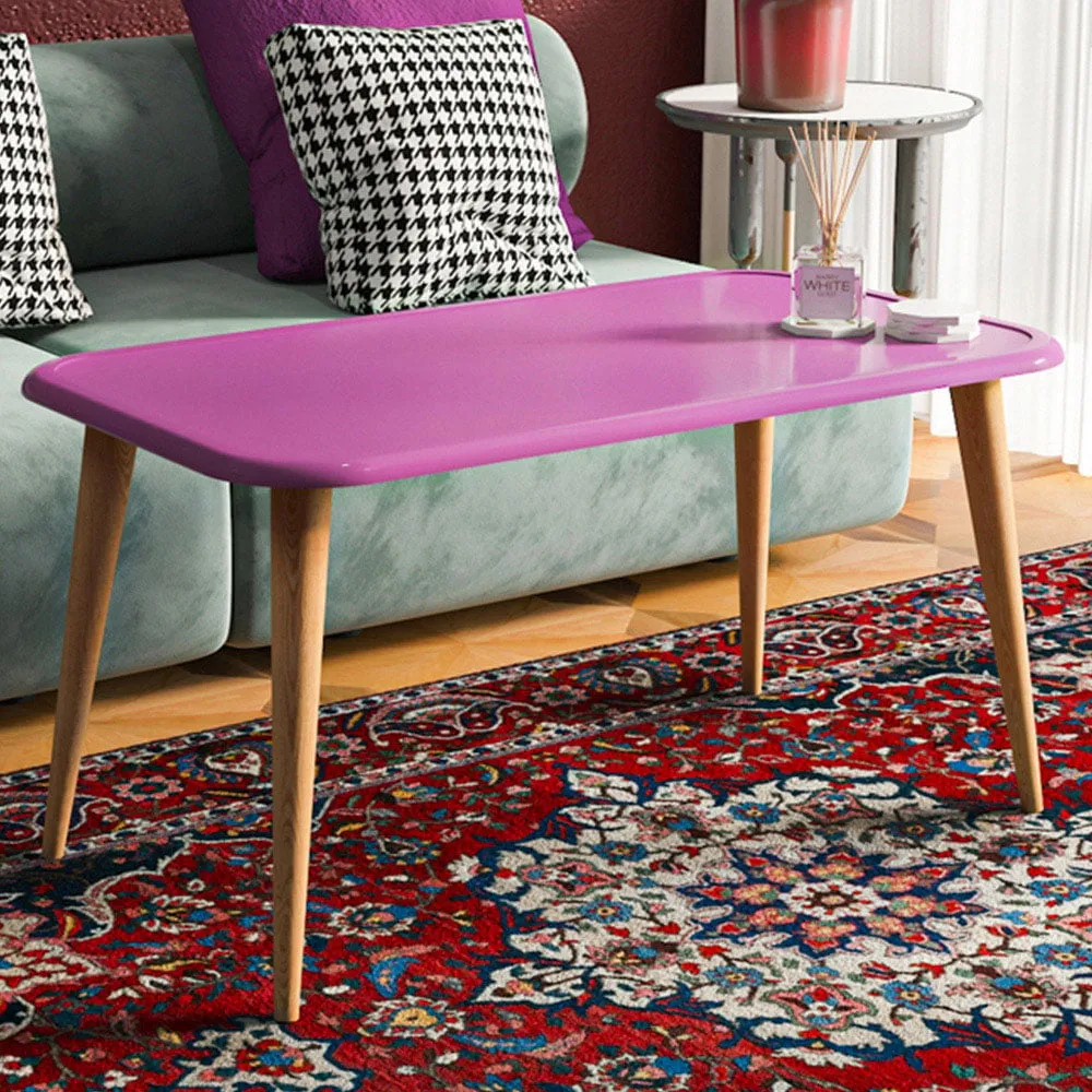 Bohemia Coffee Table with Storage - Pink, Walnut