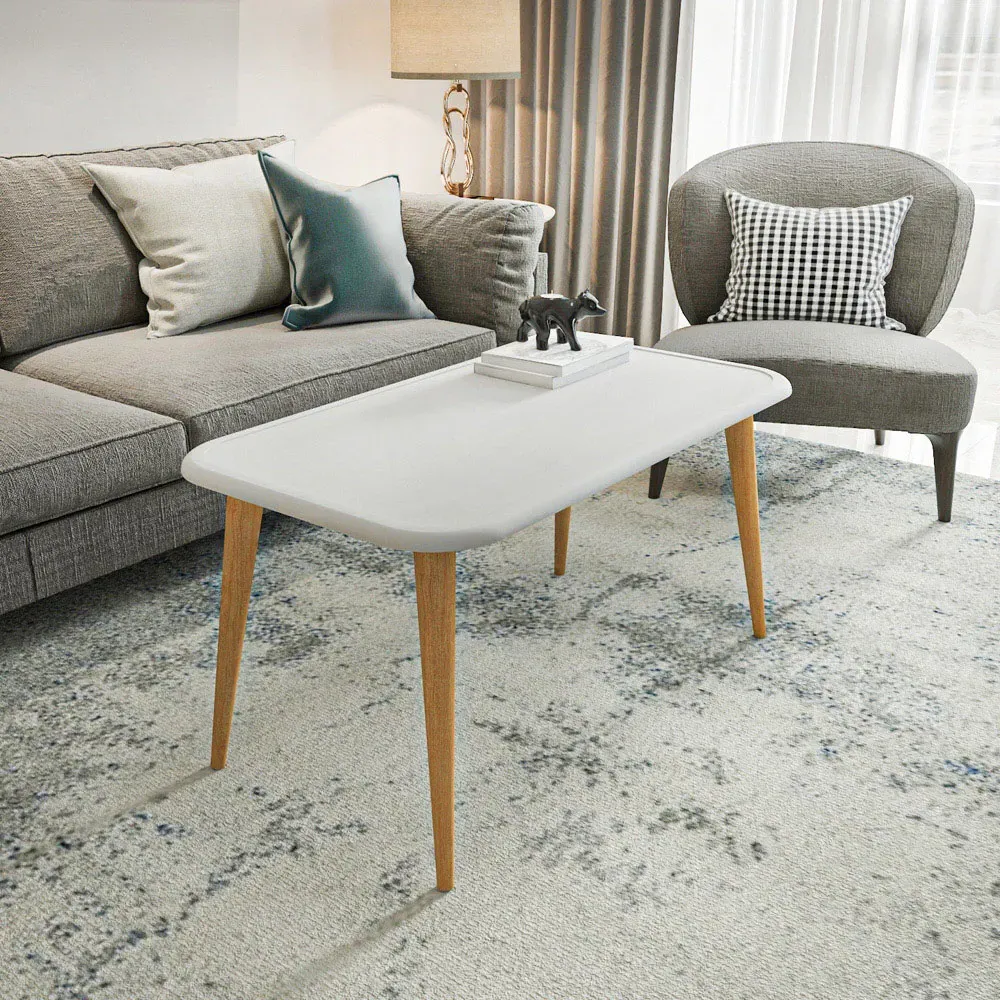 Bohemia Coffee Table with Storage - White, Walnut