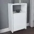 Carlin Single Door Bedside Table with Shelf - White