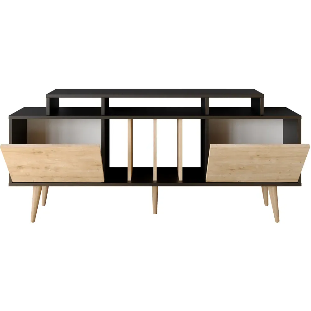 Char TV Unit with Storage - Black, Oak