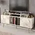 Char TV Unit with Storage - White, Marble