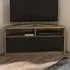 Comero Corner TV Unit with Storage - Oud, Black