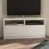 Comero Corner TV Unit with Storage - White