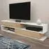 Cortez 2 Shelf TV Unit with Storage - White, Melamine
