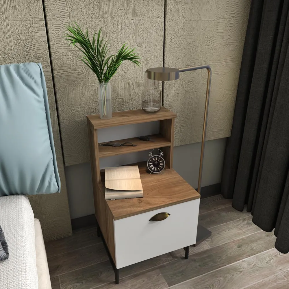 Cressi Nightstand Bedside Table - Multi, Metal