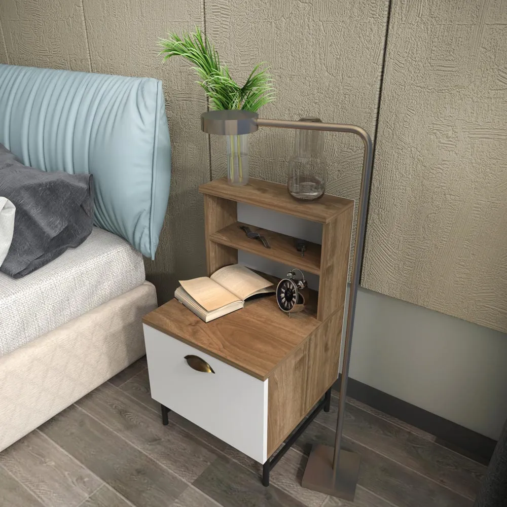 Cressi Nightstand Bedside Table - Multi, Metal