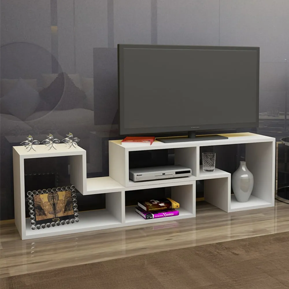 Cubicco Adjustable TV Unit - White image