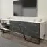 Denasse TV Unit with Storage - Black, Marble Effect