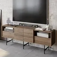 Derin TV Unit - Walnut, Black