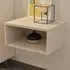 Dora Single Shelf Floating Bedside Table - Cream