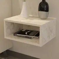 Dora Single Shelf Floating Bedside Table - Grey