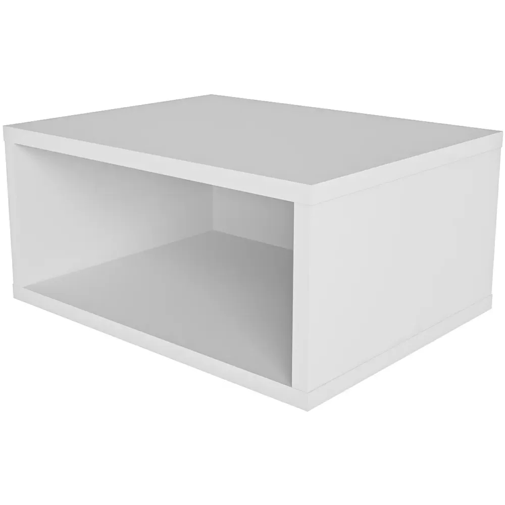 Dora Single Shelf Floating Bedside Table - White