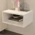 Dora Single Shelf Floating Bedside Table - White