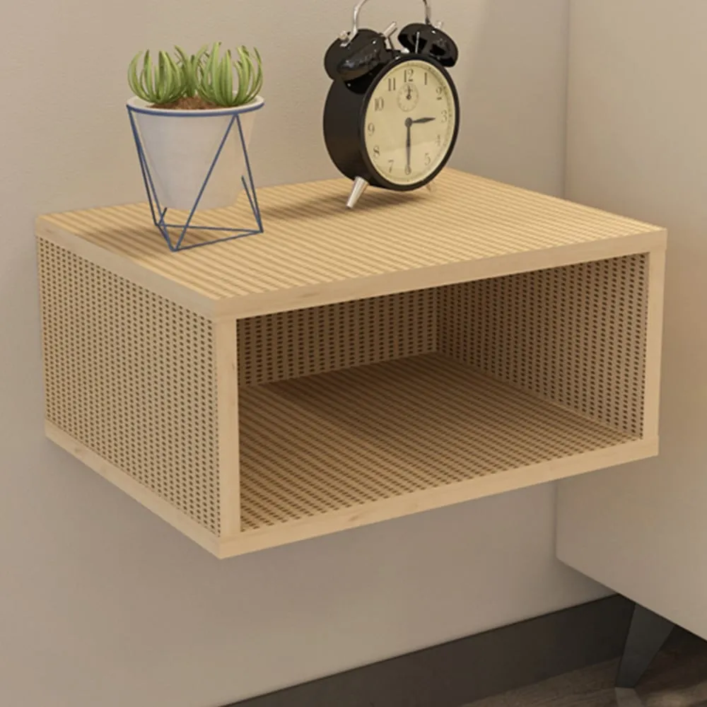 Dora Single Shelf Floating Bedside Table - Yellow