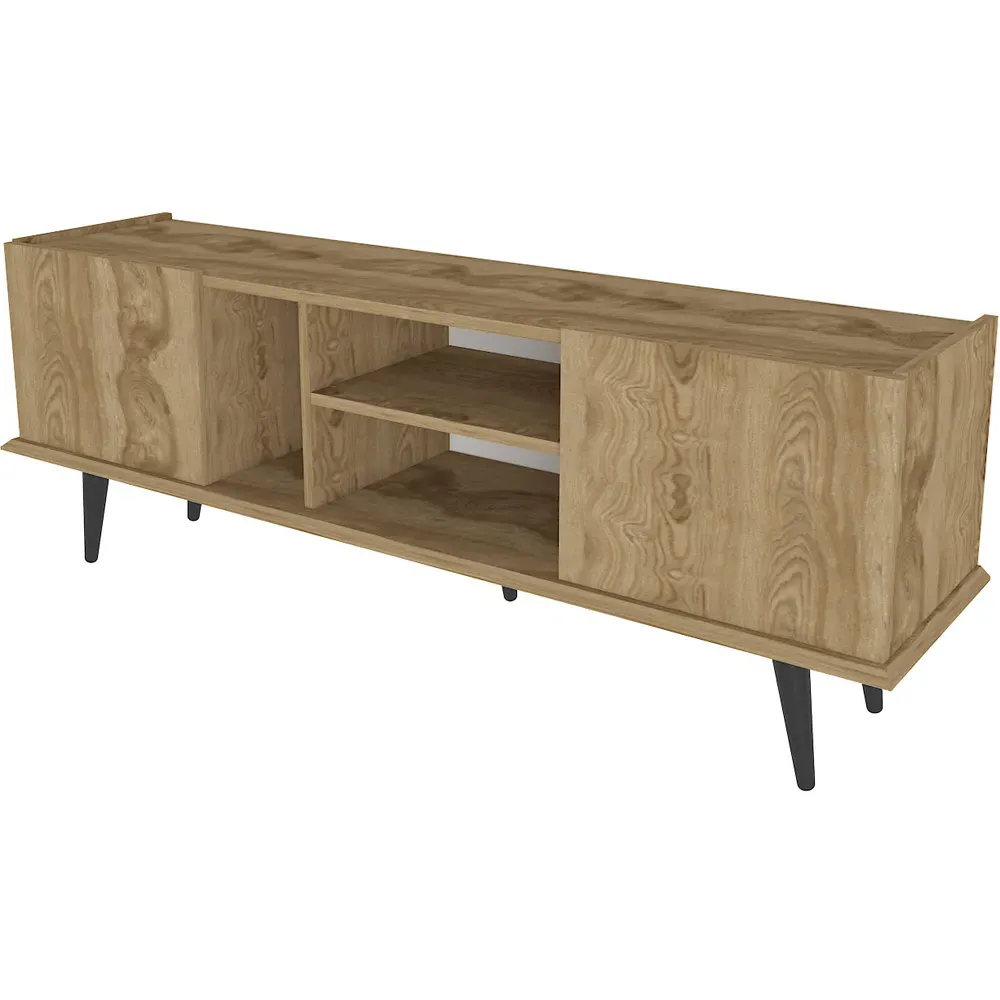 Ecuador 2 Door TV Unit with Storage - Brown