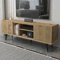 Ecuador 2 Door TV Unit with Storage - Brown