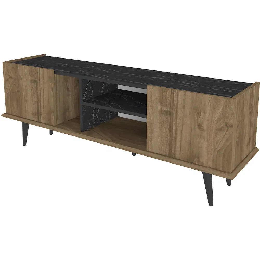 Ecuador 2 Door TV Unit with Storage - Walnut