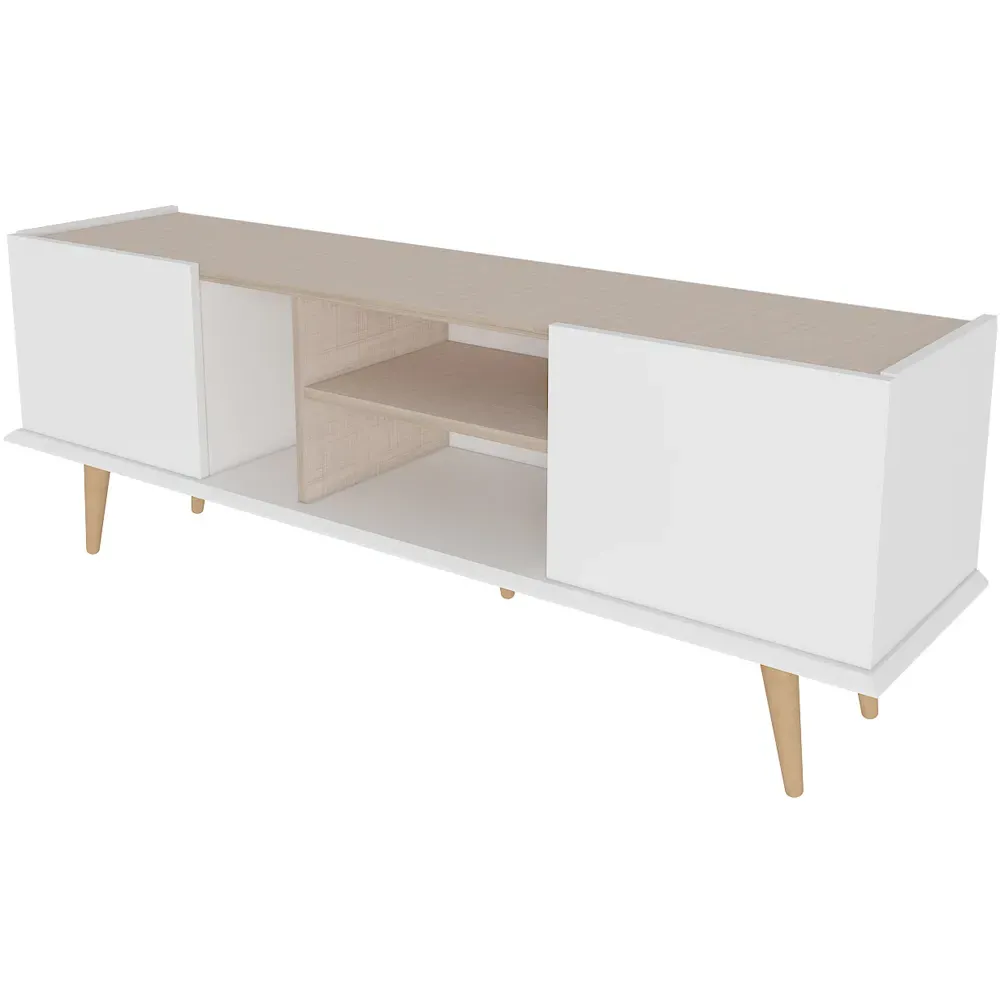 Ecuador 2 Door TV Unit with Storage - White