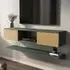 Elia 2 Door Floating TV Unit with Wall Shelf - Silva, Hazeran