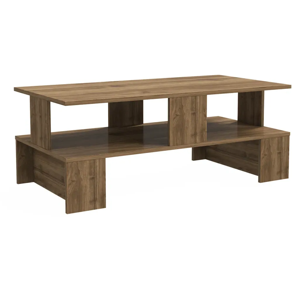Evans Single Shelf Coffee Table - Brown