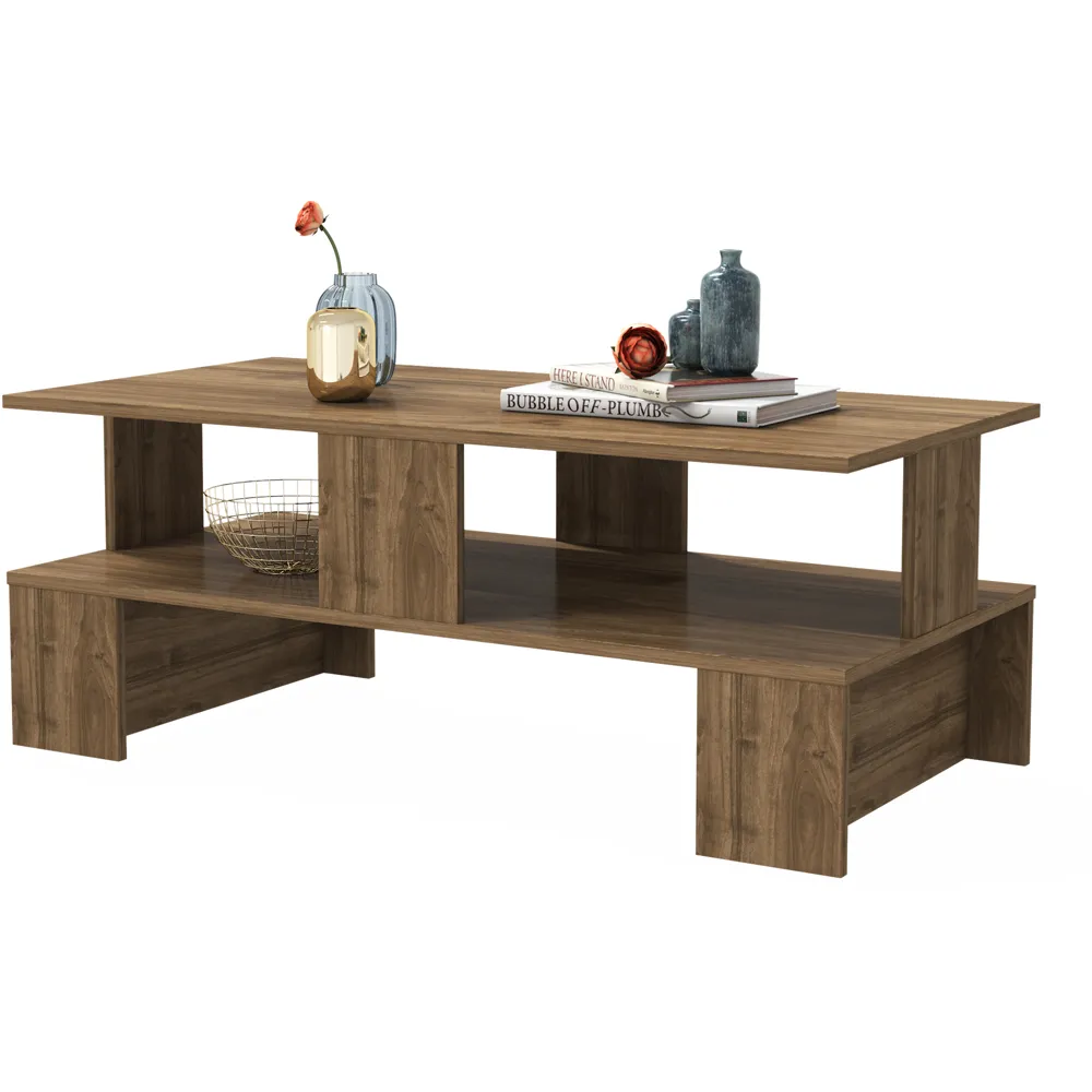 Evans Single Shelf Coffee Table - Brown